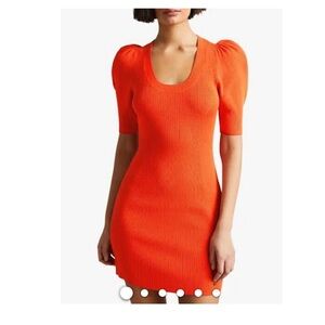 WT attached Ted Baker Women's Scoop Neck Bodycon Dress in Orange